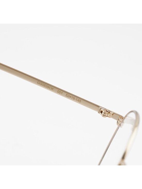 Gucci GG0839OK 001 Eyeglasses Black/Gold 52mm Round Frame main image 9